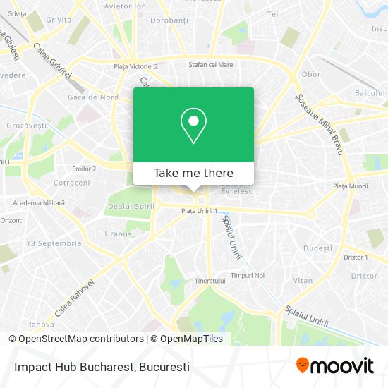 Impact Hub Bucharest map