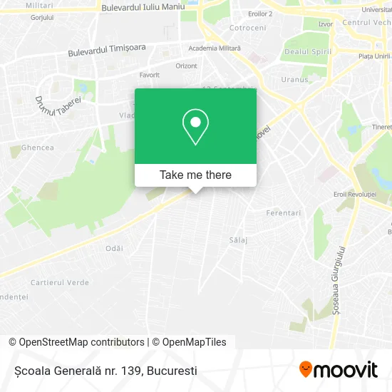 Școala Generală nr. 139 map