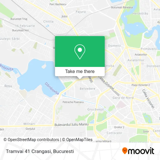Tramvai 41 Crangasi map