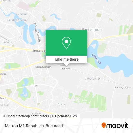 Metrou M1 Republica map