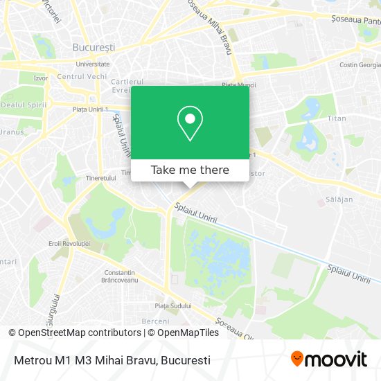 Metrou M1 M3 Mihai Bravu map