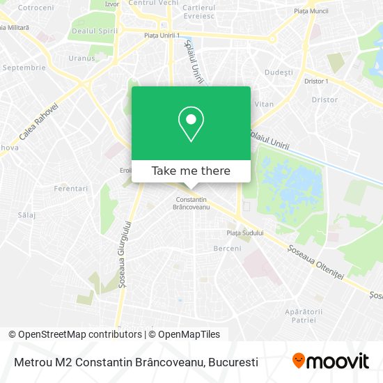 Metrou M2 Constantin Brâncoveanu map