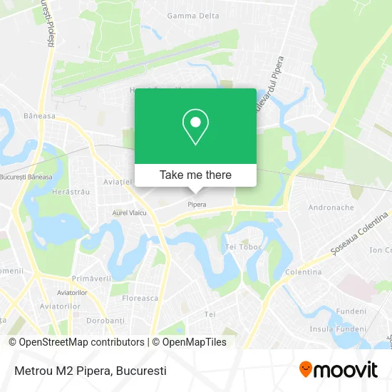 Metrou M2 Pipera map