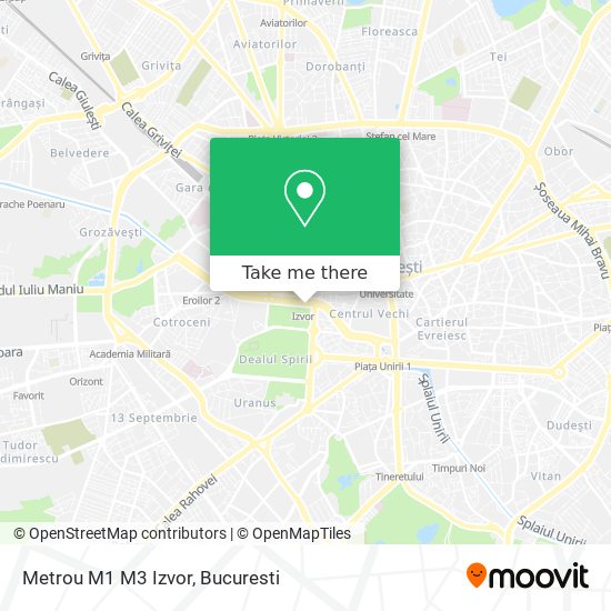 Metrou M1 M3 Izvor map
