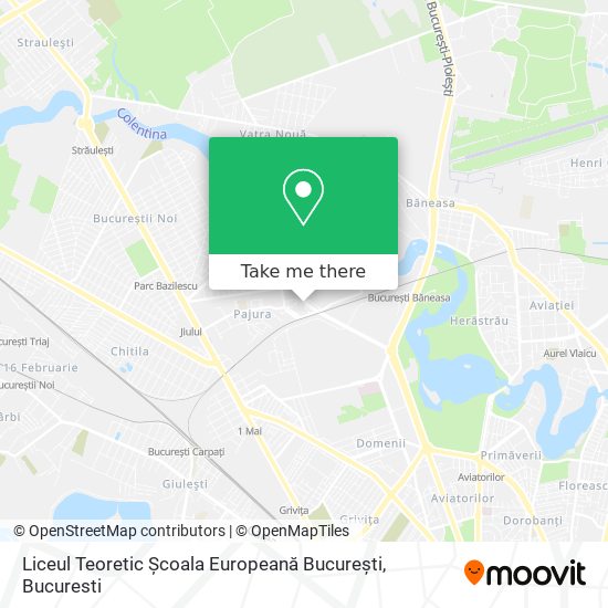 Liceul Teoretic  Școala Europeană București map