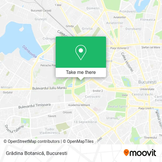 Grădina Botanică map