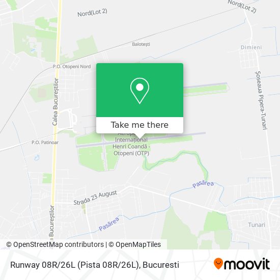 Runway 08R / 26L (Pista  08R / 26L) map