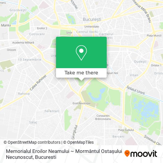 Memorialul Eroilor Neamului ~ Mormântul Ostașului Necunoscut map