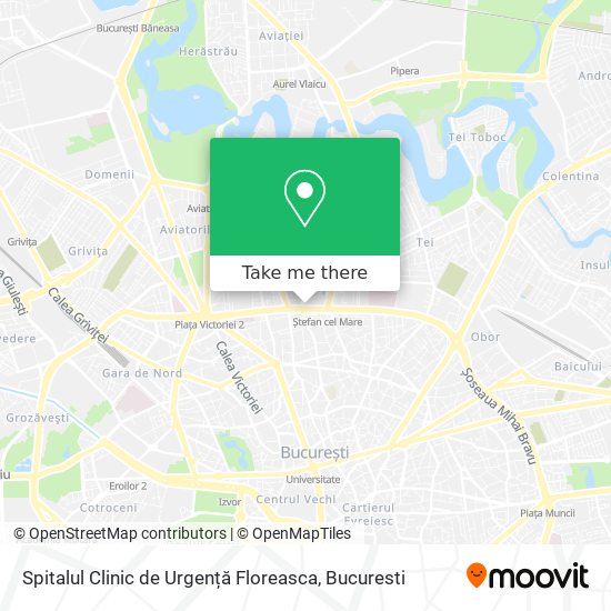 Spitalul Clinic de Urgență Floreasca map