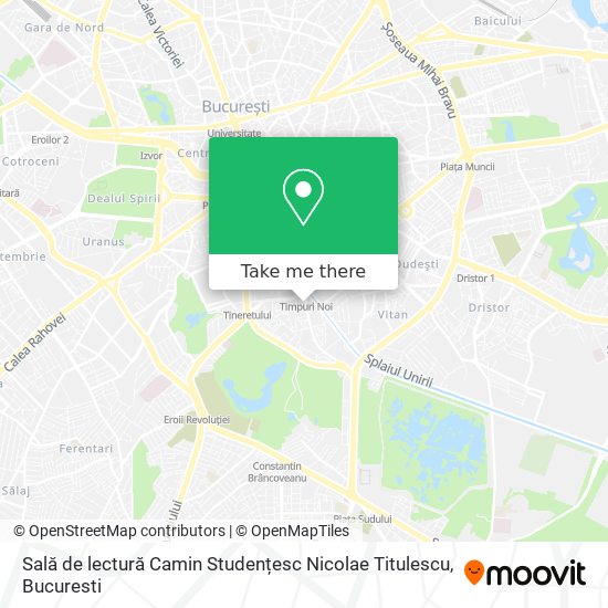 Sală de lectură Camin Studențesc   Nicolae Titulescu map