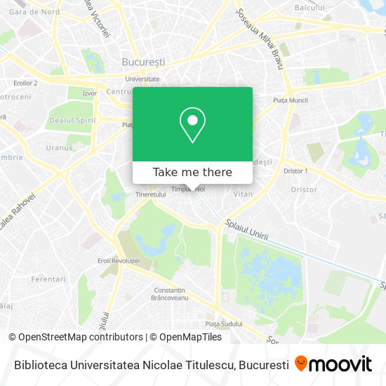 Biblioteca Universitatea Nicolae Titulescu map