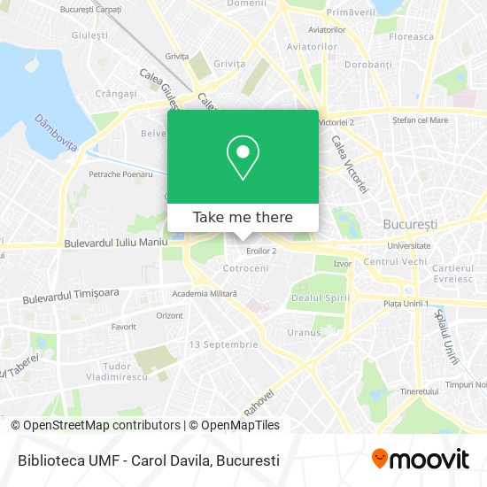 Biblioteca UMF - Carol Davila map