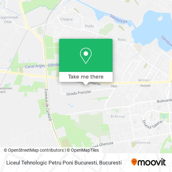 Liceul Tehnologic  Petru Poni  Bucuresti map