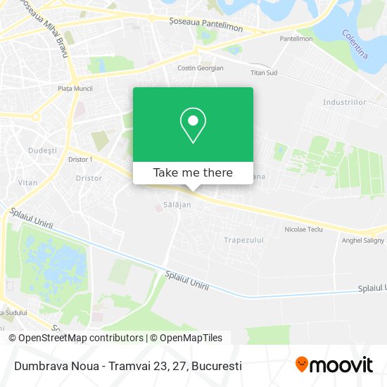 Dumbrava Noua - Tramvai 23, 27 map