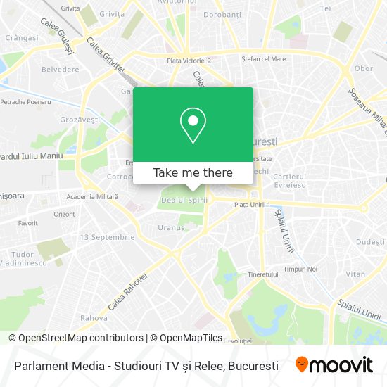 Parlament Media - Studiouri TV și Relee map