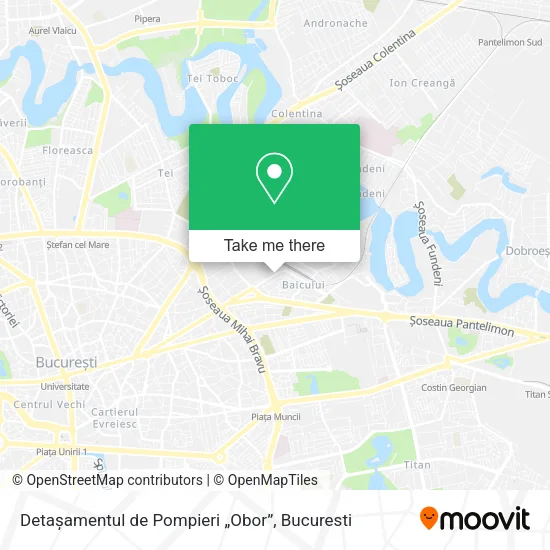 Detașamentul de Pompieri „Obor” map
