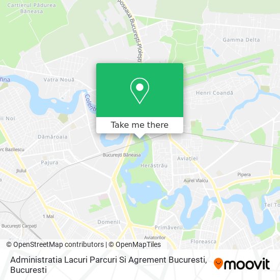 Administratia Lacuri Parcuri Si Agrement Bucuresti map