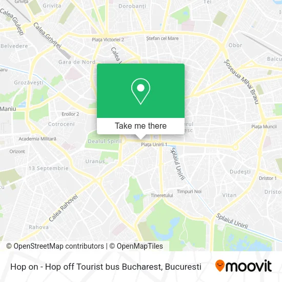 Hop on - Hop off Tourist bus Bucharest map