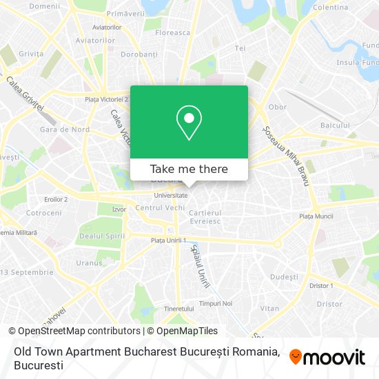 Old Town Apartment Bucharest București Romania map