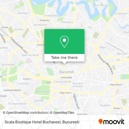 Scala Boutique Hotel Bucharest map