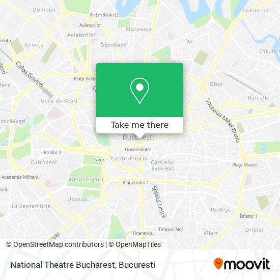 National Theatre Bucharest map