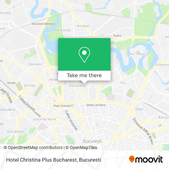 Hotel Christina Plus Bucharest map