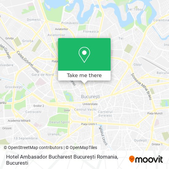 Hotel Ambasador Bucharest București Romania map