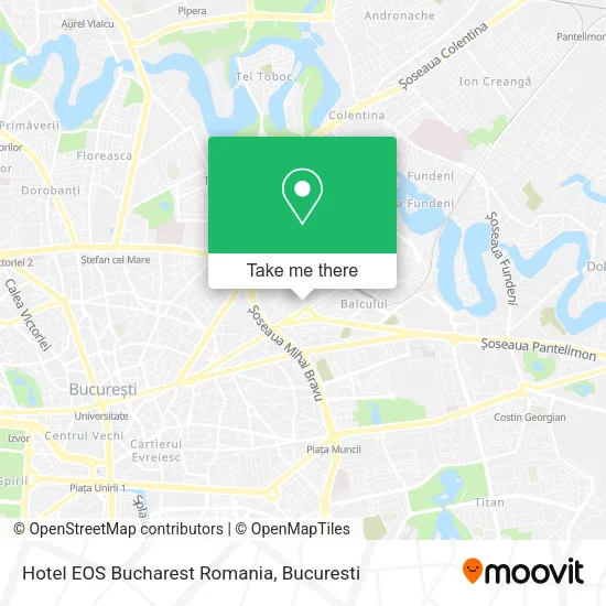 Hotel EOS Bucharest Romania map