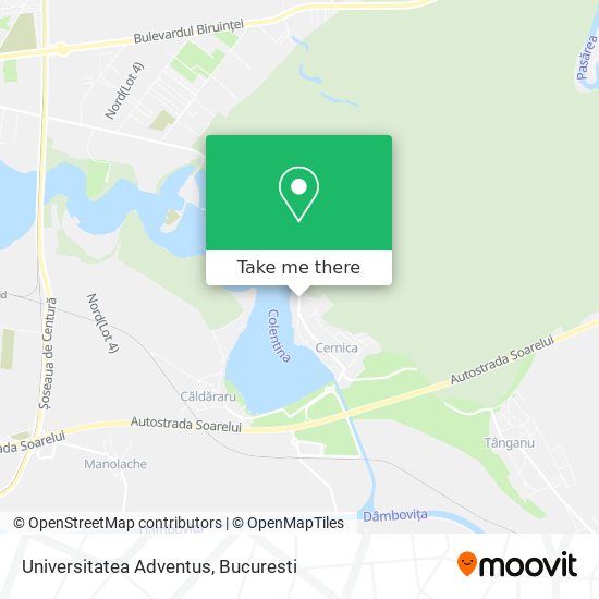 Universitatea Adventus map
