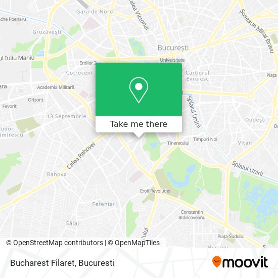 Bucharest Filaret map