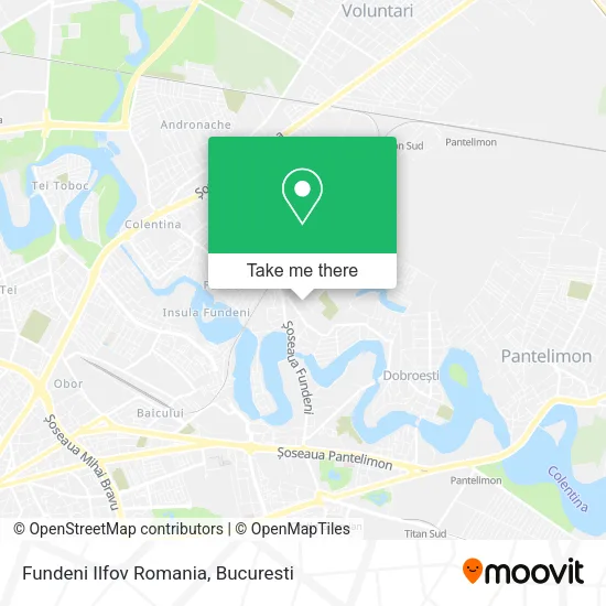 Fundeni Ilfov Romania map