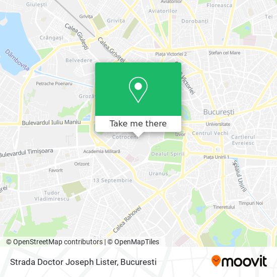 Strada Doctor Joseph Lister map