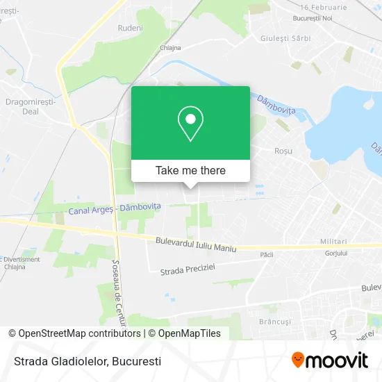 Strada Gladiolelor map