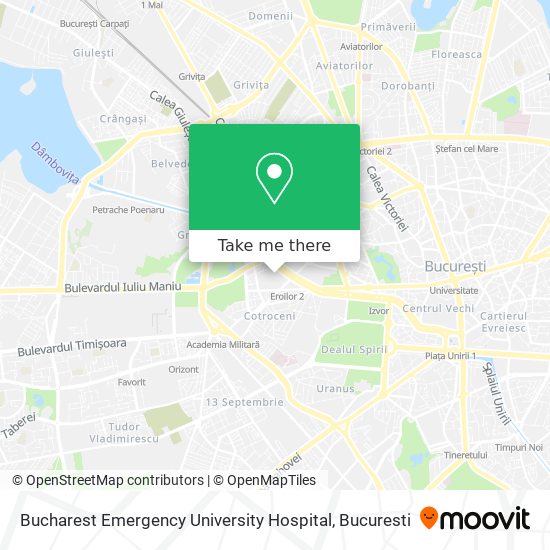 Bucharest Emergency University Hospital map