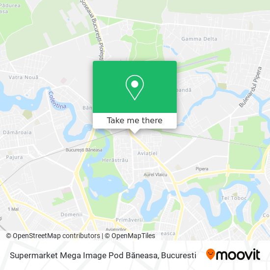 Supermarket Mega Image Pod Băneasa map