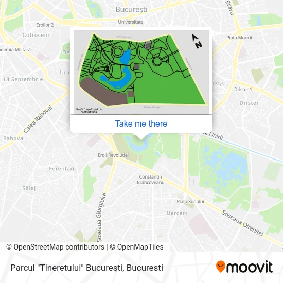 Parcul "Tineretului" Bucureşti map