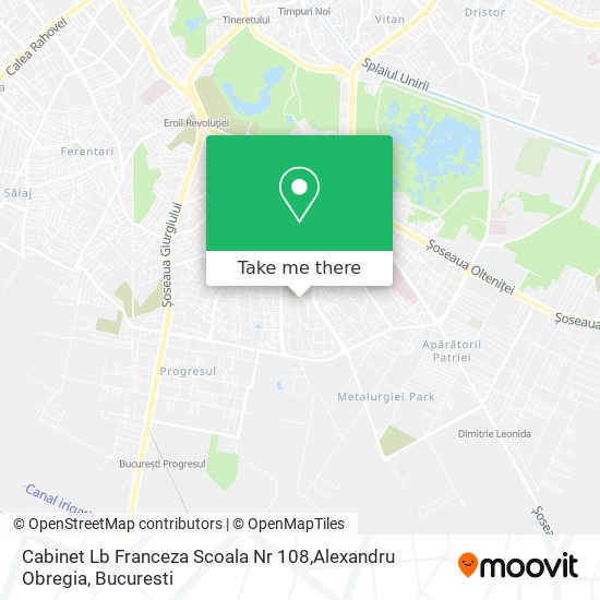 Cabinet Lb Franceza Scoala Nr 108,Alexandru Obregia map
