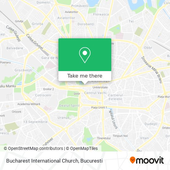 Bucharest International Church map