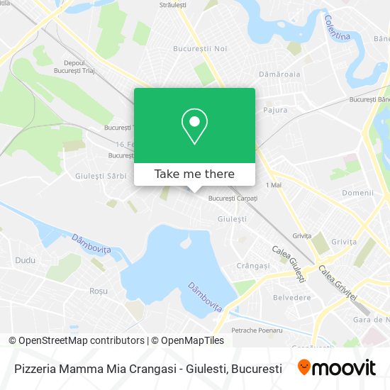 Pizzeria Mamma Mia Crangasi - Giulesti map
