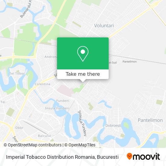 Imperial Tobacco Distribution Romania map