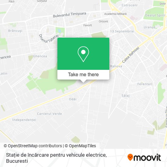 Stație de încărcare pentru vehicule electrice map