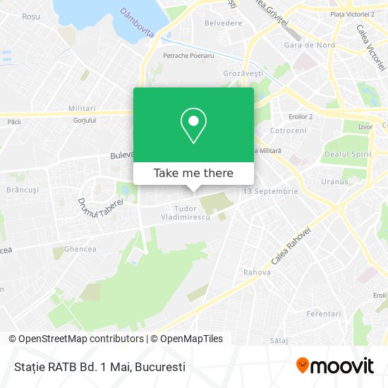 Stație RATB Bd. 1 Mai map