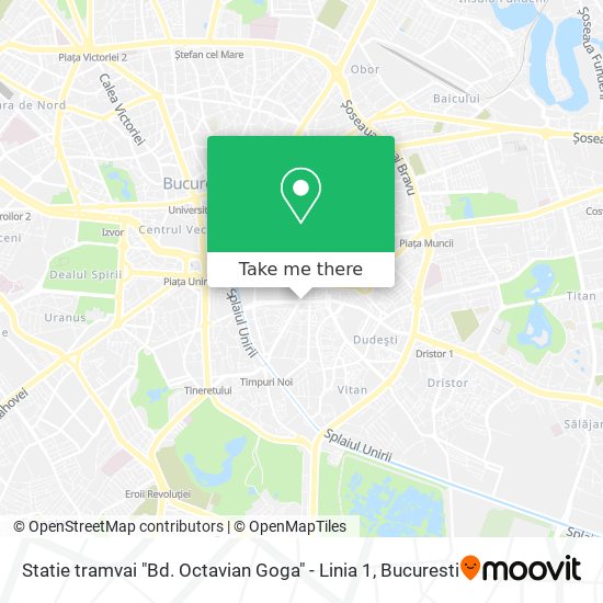 Statie tramvai "Bd. Octavian Goga" - Linia 1 map