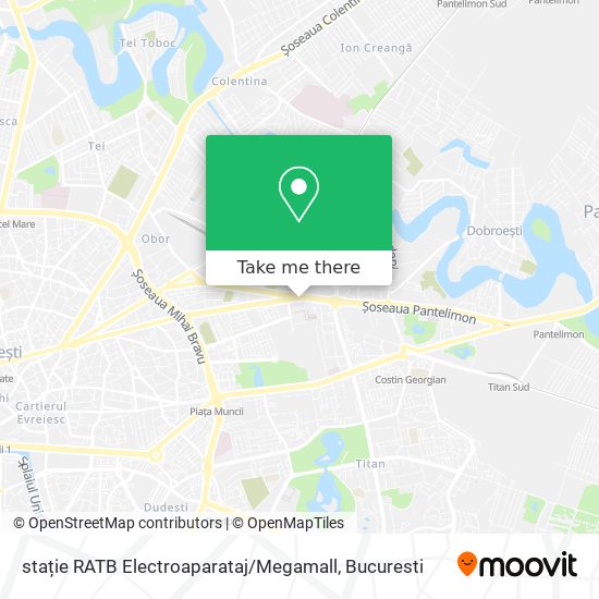 stație RATB Electroaparataj / Megamall map