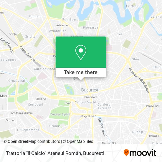 Trattoria "il Calcio" Ateneul Român map