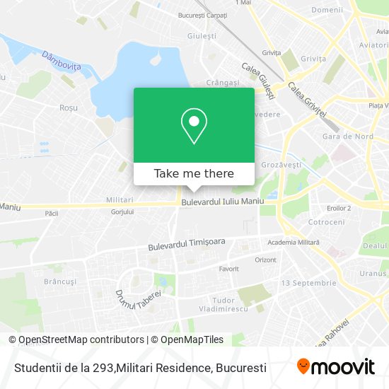 Studentii de la 293,Militari Residence map