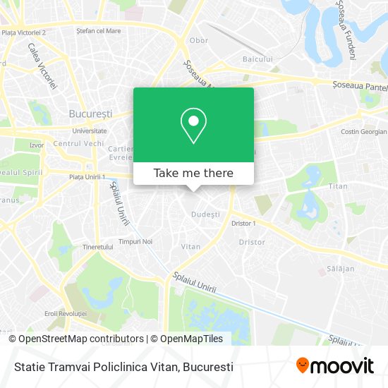 Statie Tramvai Policlinica Vitan map