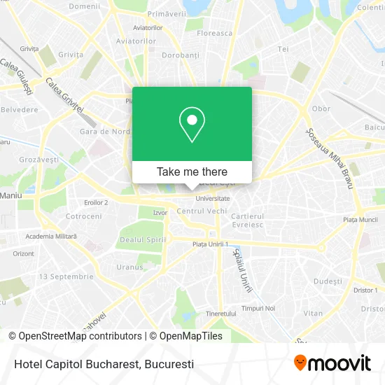 Hotel Capitol Bucharest map