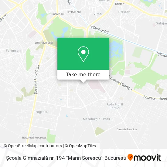 Şcoala Gimnazială nr. 194 "Marin Sorescu" map