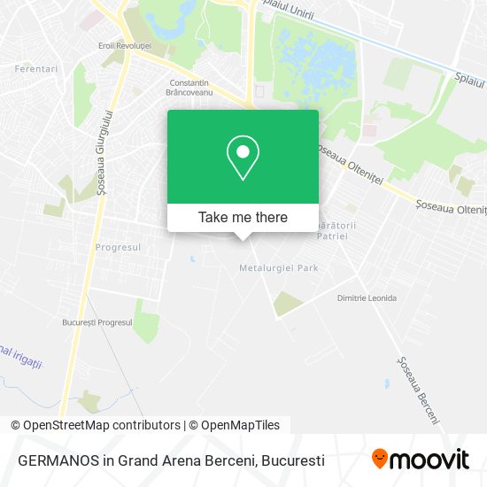 GERMANOS in Grand Arena Berceni map